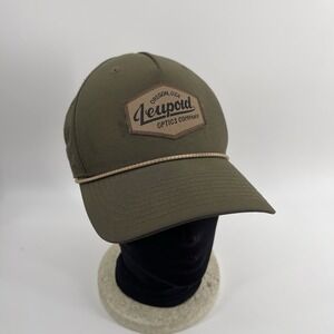 Leupold Men's Flag Trucker Hat Black Leather Patch Snapback Breathable